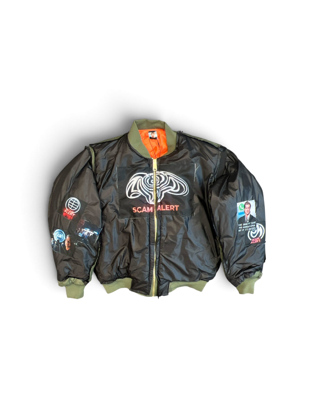 COUCOU BEBE SCAM ALERT BOMBER JACKET GREY GREEN