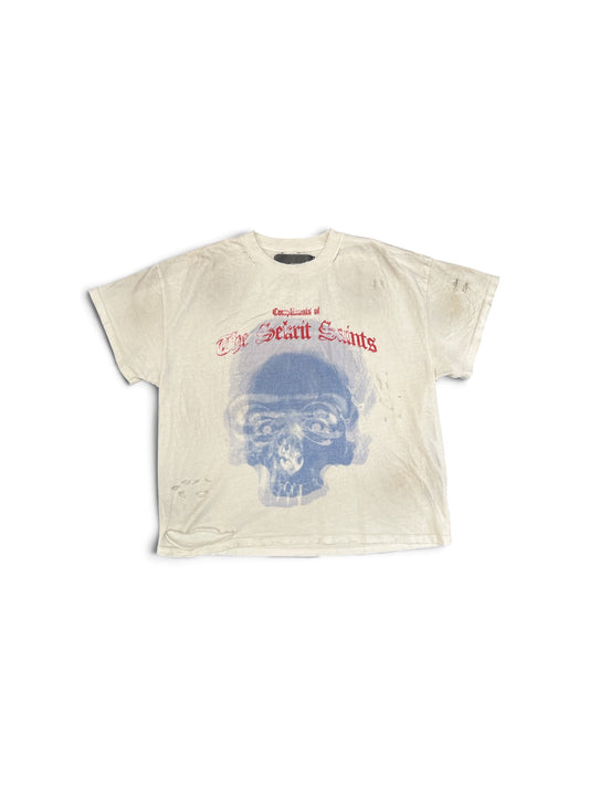 SEKRIT CRANIUM TEE DIRTY VINTAGE WHITE