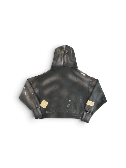 SEKRIT CHOPPER GIRL HOODIE WASHED BLACK