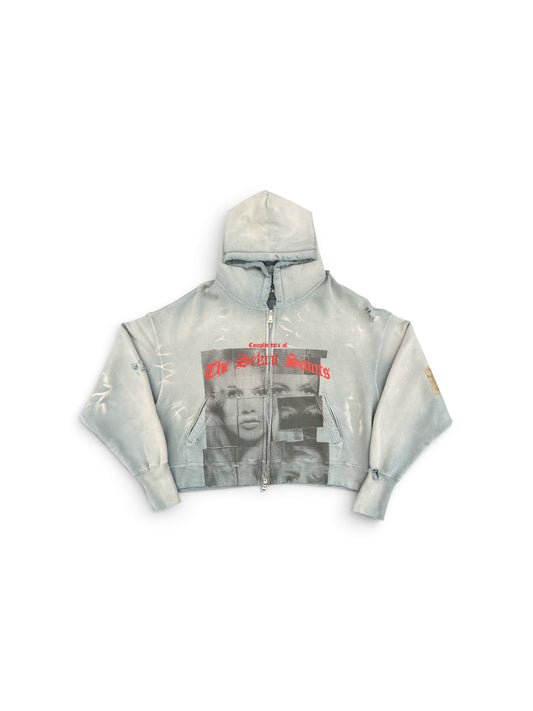 SEKRIT COMPLIMENTS HOODIE WASHED LIGHT BLUE