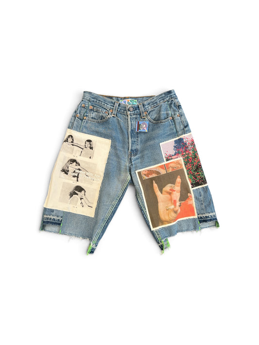 BETTER WITH AGE MITZVAH TRIPLE-WIDE LONG DENIM SHORT INDIGO