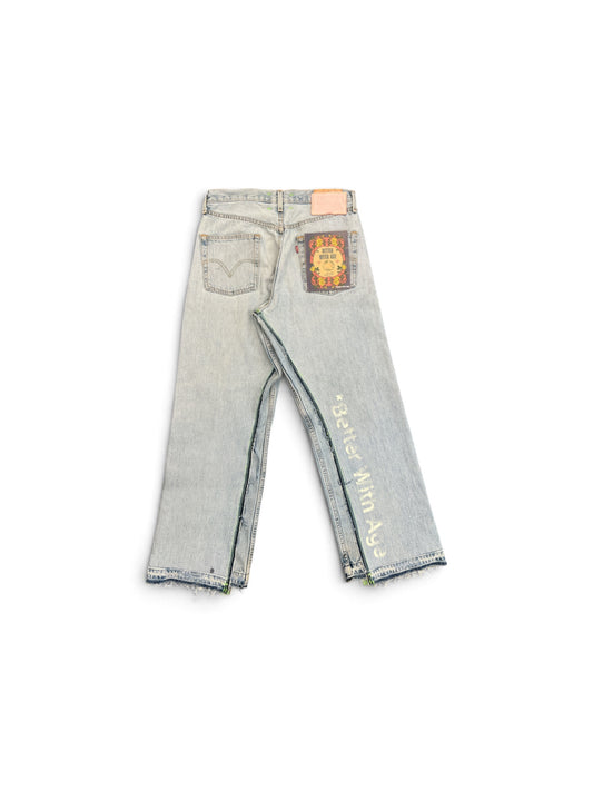 BETTER WITH AGE IN CASE YOU FORGOT DOUBLE-WIDE DENIM INDIGO