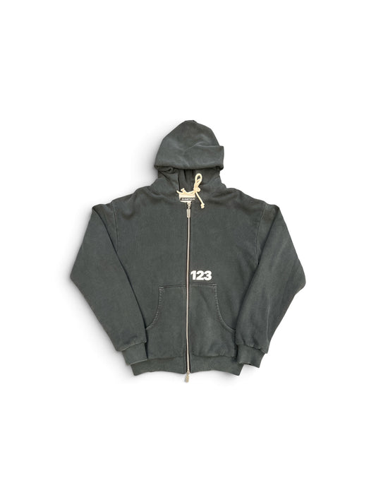 RIVINGTON USO 123 PIOUS ZIP HOODIE BLACK