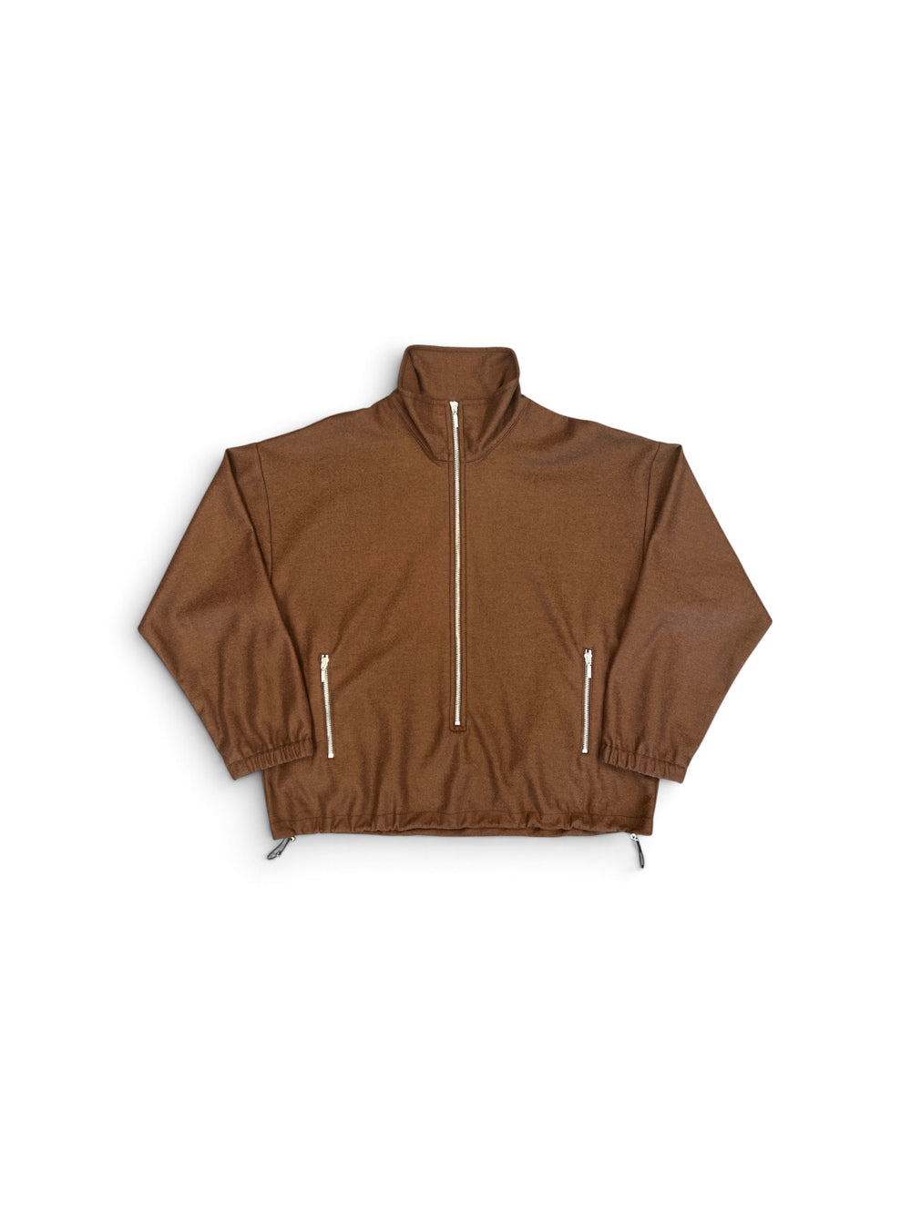 SONG FOR THE MUTE LONG ZIP PULLOVER BROWN