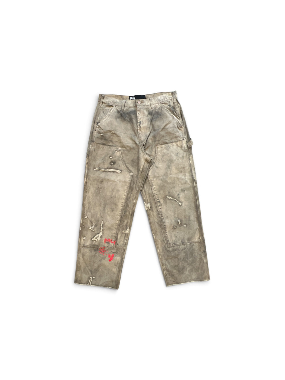 PALY BEEN THRU IT WAXED CANVAS DBL KNEE PANT BROWN