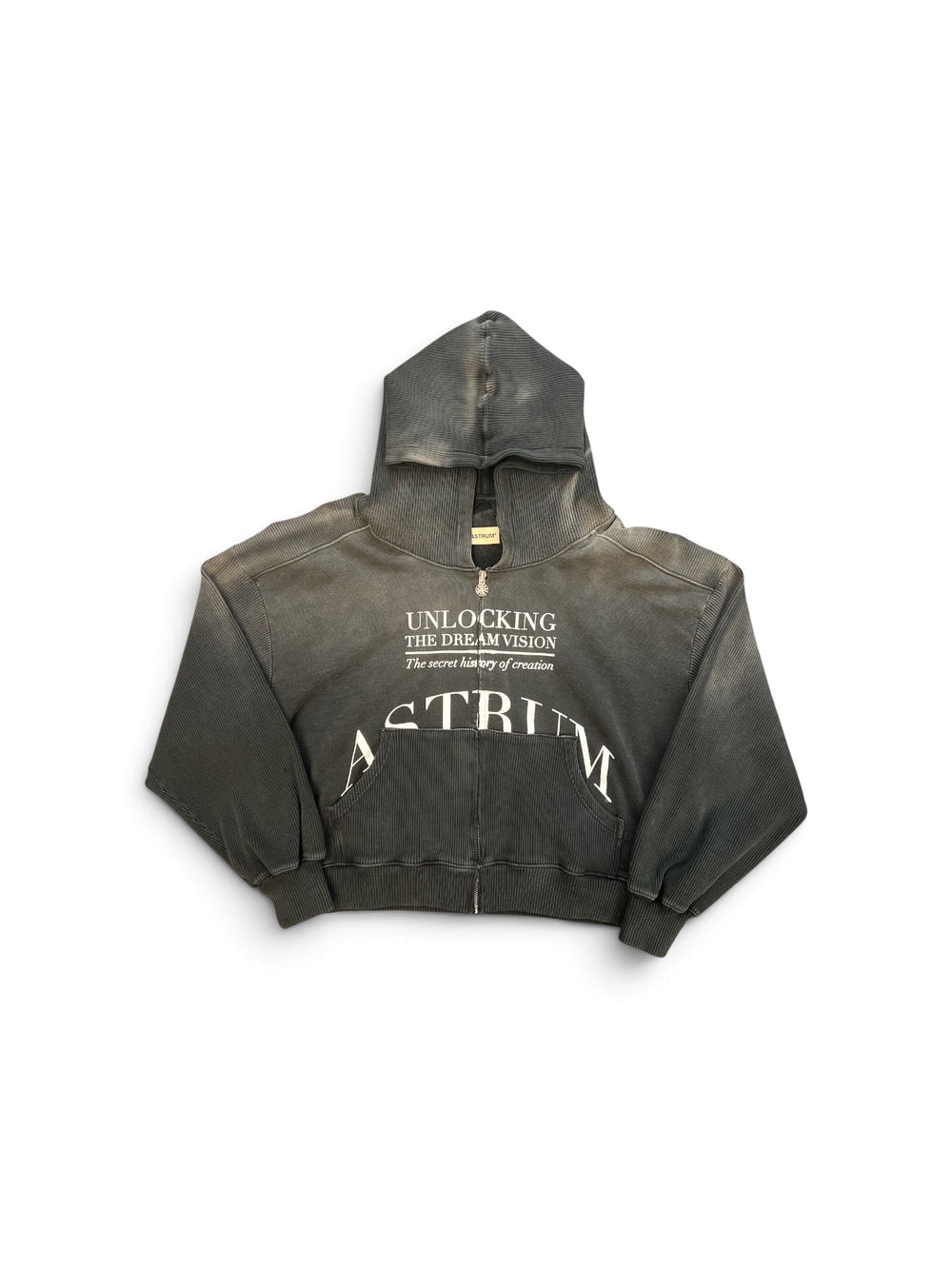 ASTRUM DREAM VISION ZIP RIB HOODIE RUST BLACK