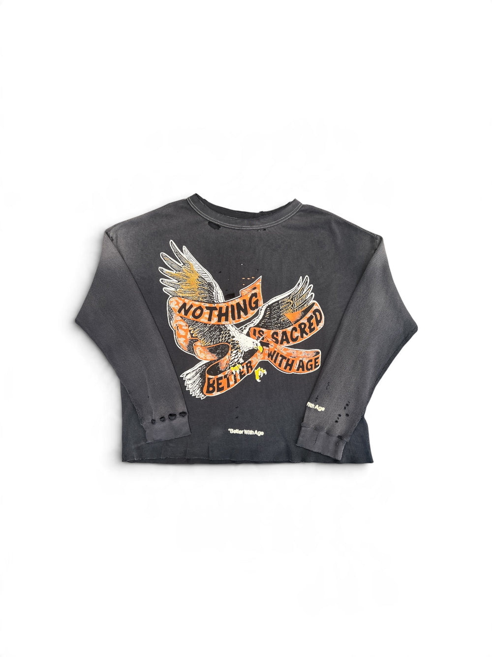 BETTER WITH AGE FLORENCE WAFFLE LONG SLEEVE BLACK