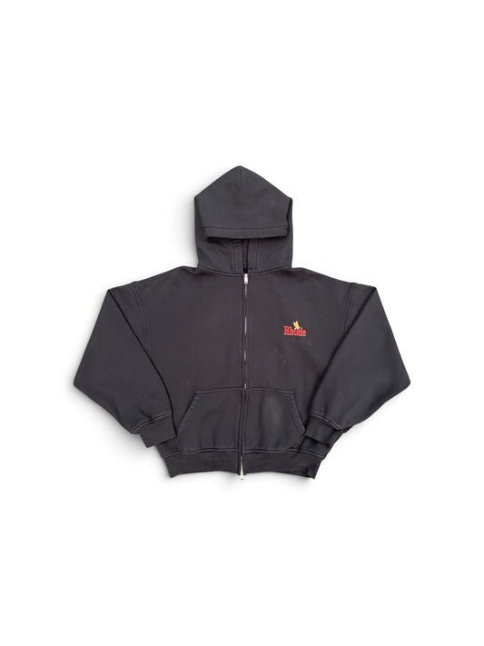 RHUDE RHUDE AMERICAN SPIRIT ZIP-UP HOODIE VINTAGE BLACK / RED