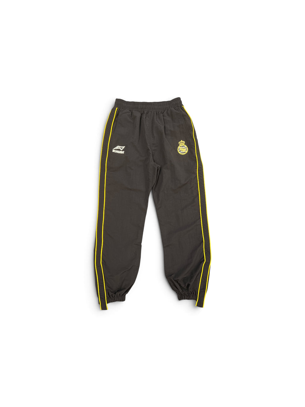 RHUDE LAGO TRACK PANT BLACK / YELLOW