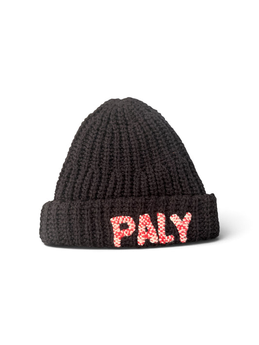 PALY HAND KNITTED BEANIE BLACK
