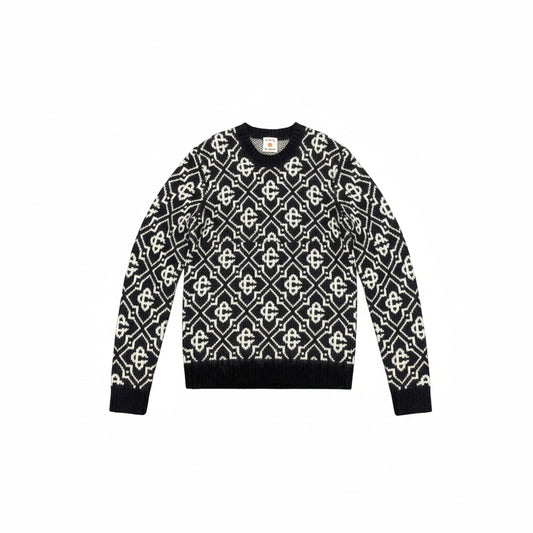 Casablanca Mohair Monogram Jumper Black