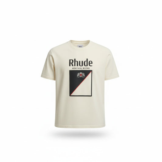 RHUDE COLLINS FUMAR TEE VINTAGE WHITE /BLACK / RED