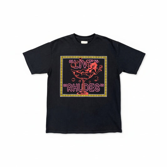 RHUDE LIVE RHUDES TEE VINTAGE BLACK