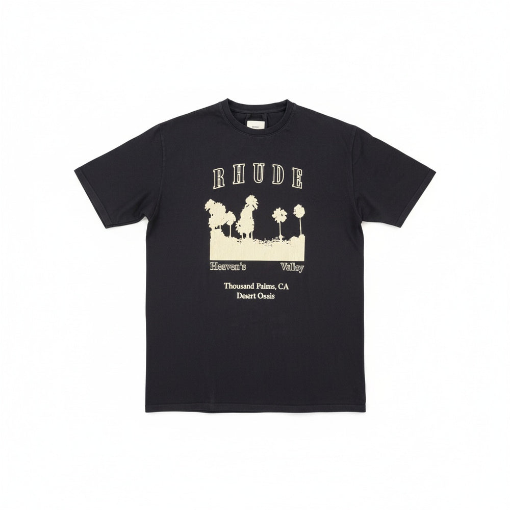 RHUDE THOUSAND PALMS TEE VINTAGE BLACK / WHITE