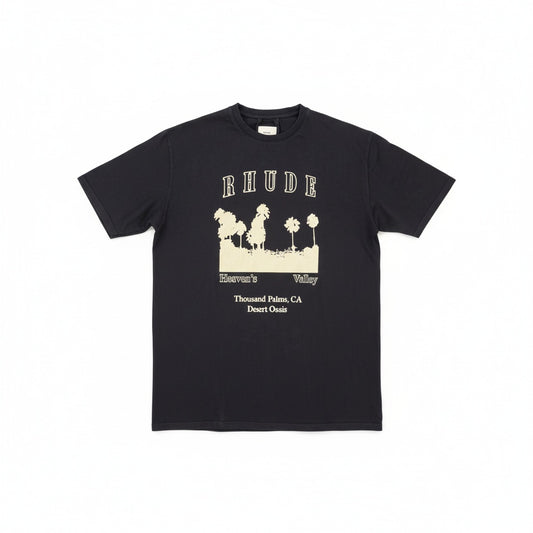 RHUDE THOUSAND PALMS TEE VINTAGE BLACK / WHITE