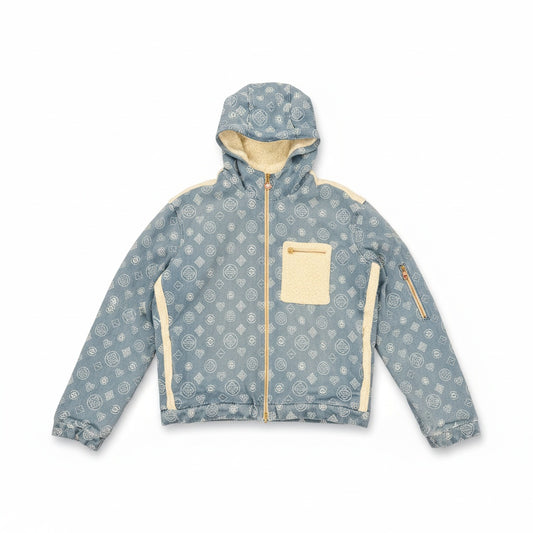 CASABLANACA CASHMERE TERRY/ DENIM REVERSIBLE JACKET BLUE