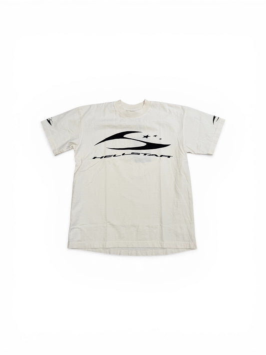 HELLSTAR H CURSIVE LOGO T-SHIRT WHITE