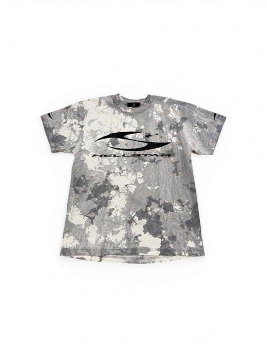 HELLSTAR H CURSIVE LOGO T-SHIRT GREY