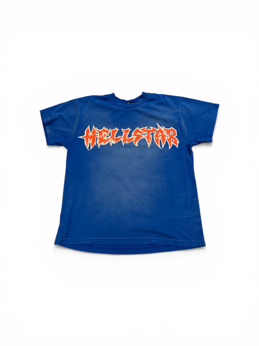HELLSTAR METAL LOGO TEE BLUE
