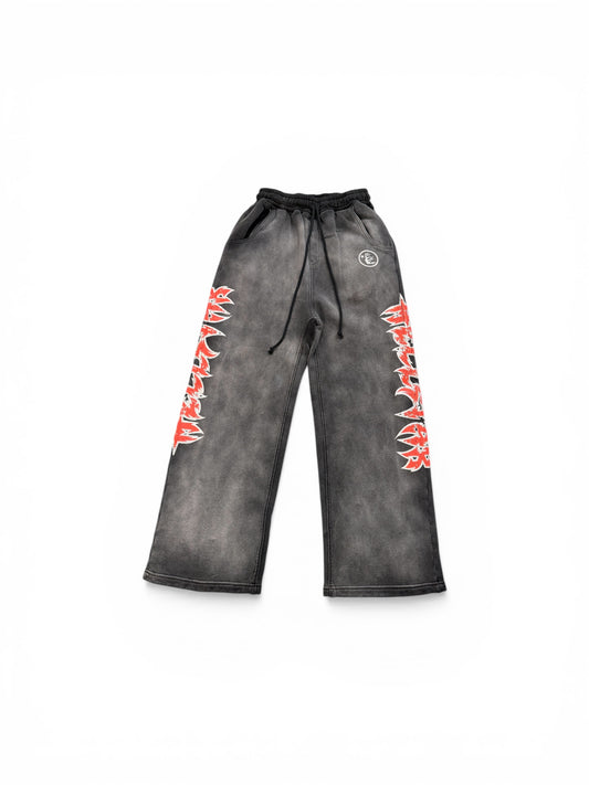 HELLSTAR STARS SHINE GRAFFITI SWEATPANTS BLACK