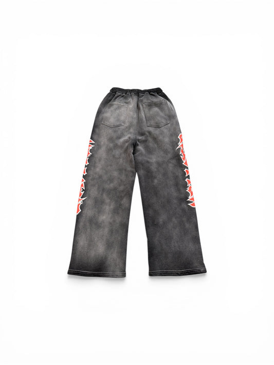 HELLSTAR STARS SHINE GRAFFITI SWEATPANTS BLACK