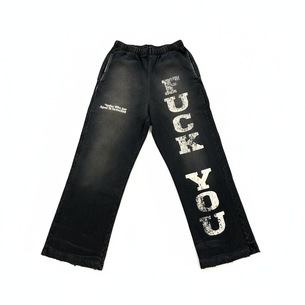 Better With Age Fuck You Sweatpants Faded Black