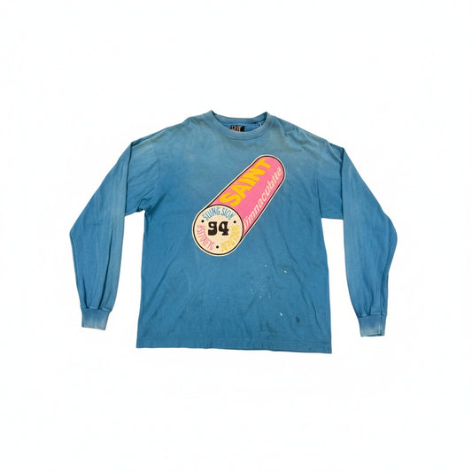 Saint Michael Immaculate Long Sleeve Shirt Blue