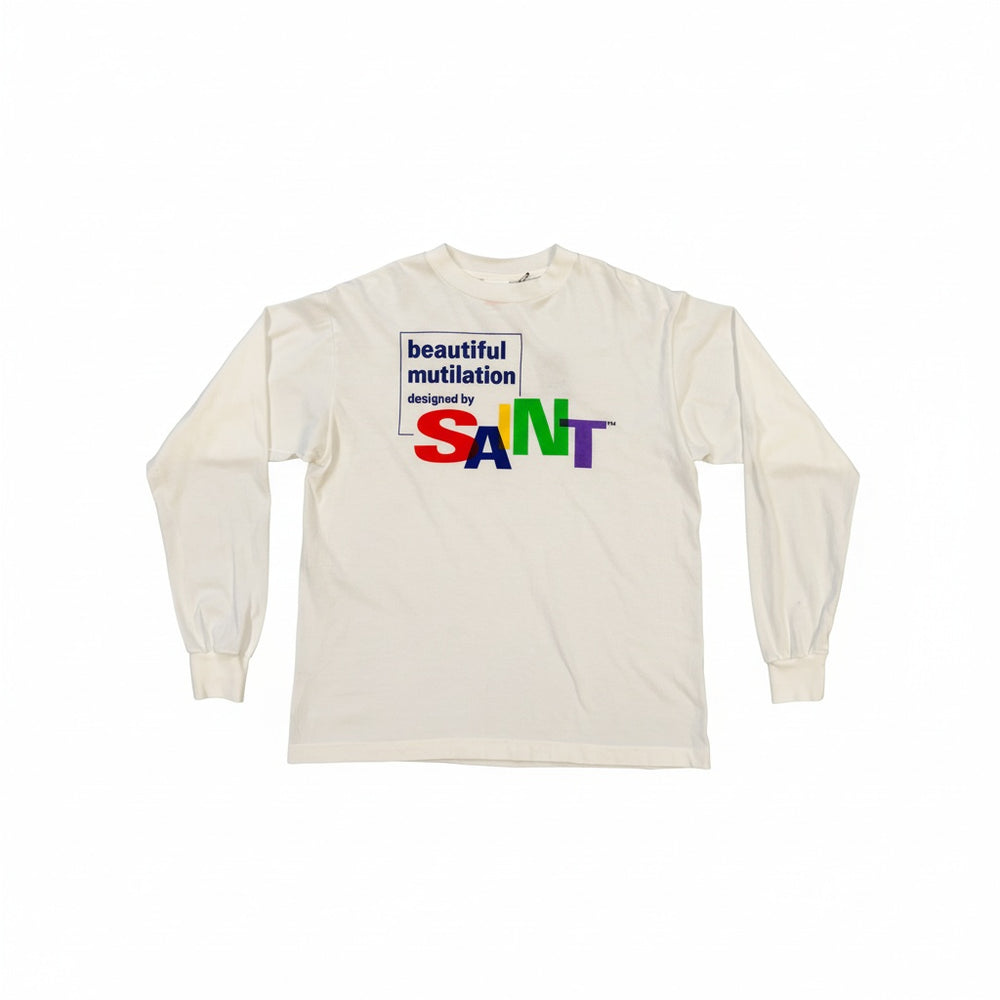 Saint Michael Beautiful Long Sleeve Shirt White