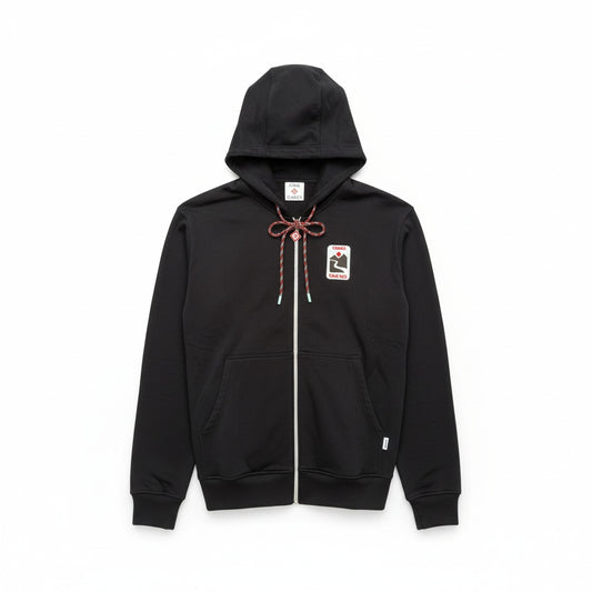Casablanca Sunset Valley Zip Hooded Sweatshirt Black