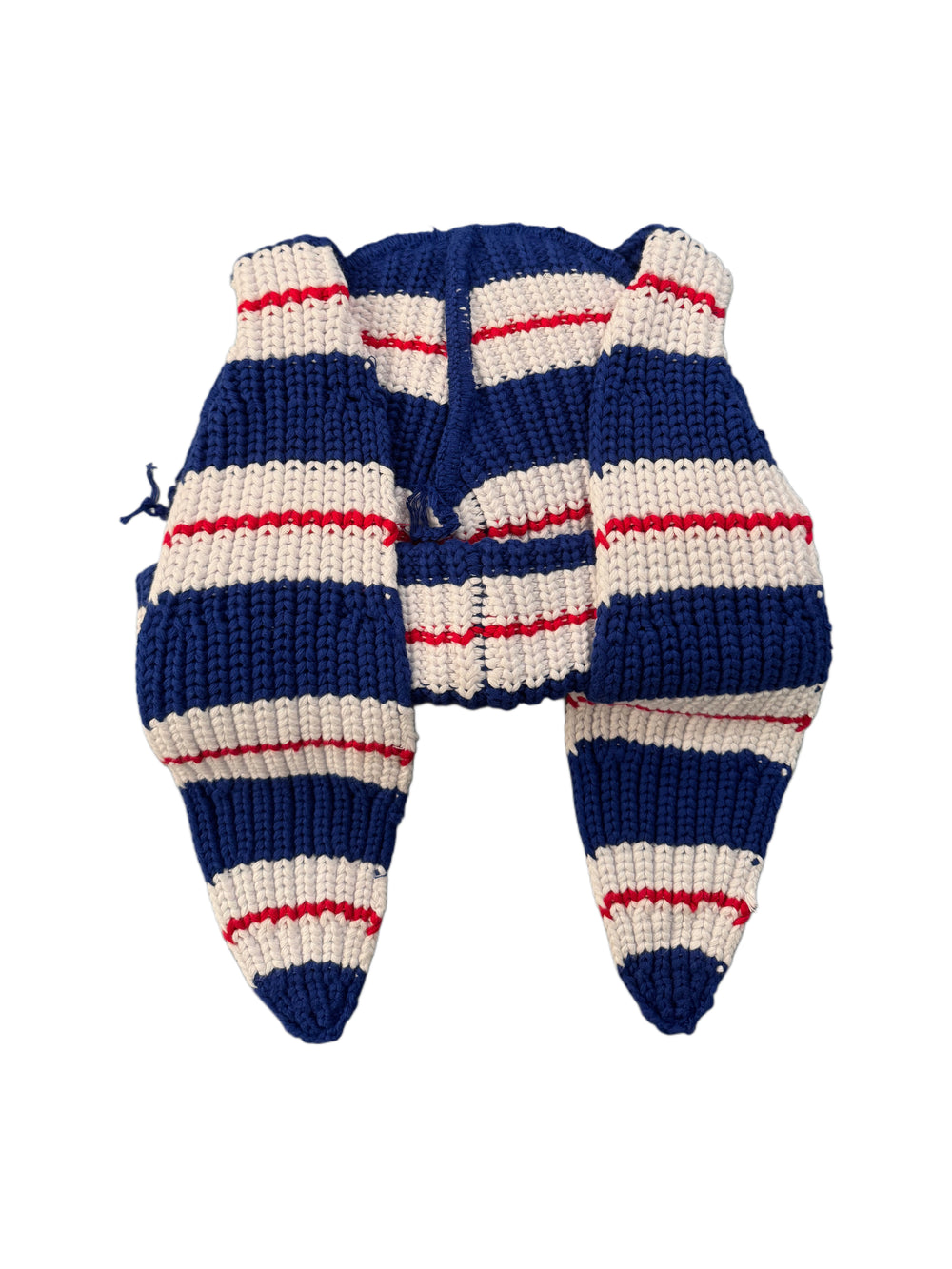 CHARLES JEFFREY LOVERBOY CHUNKY RABBIT BEANIE BLUE/RED/WHITE