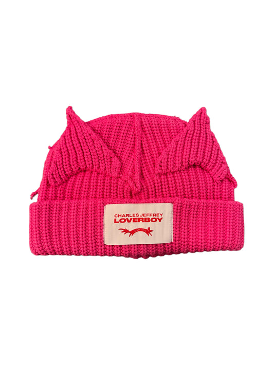 CHARLES JEFFREY LOVERBOY CHUNKY EARS BEANIE PINK