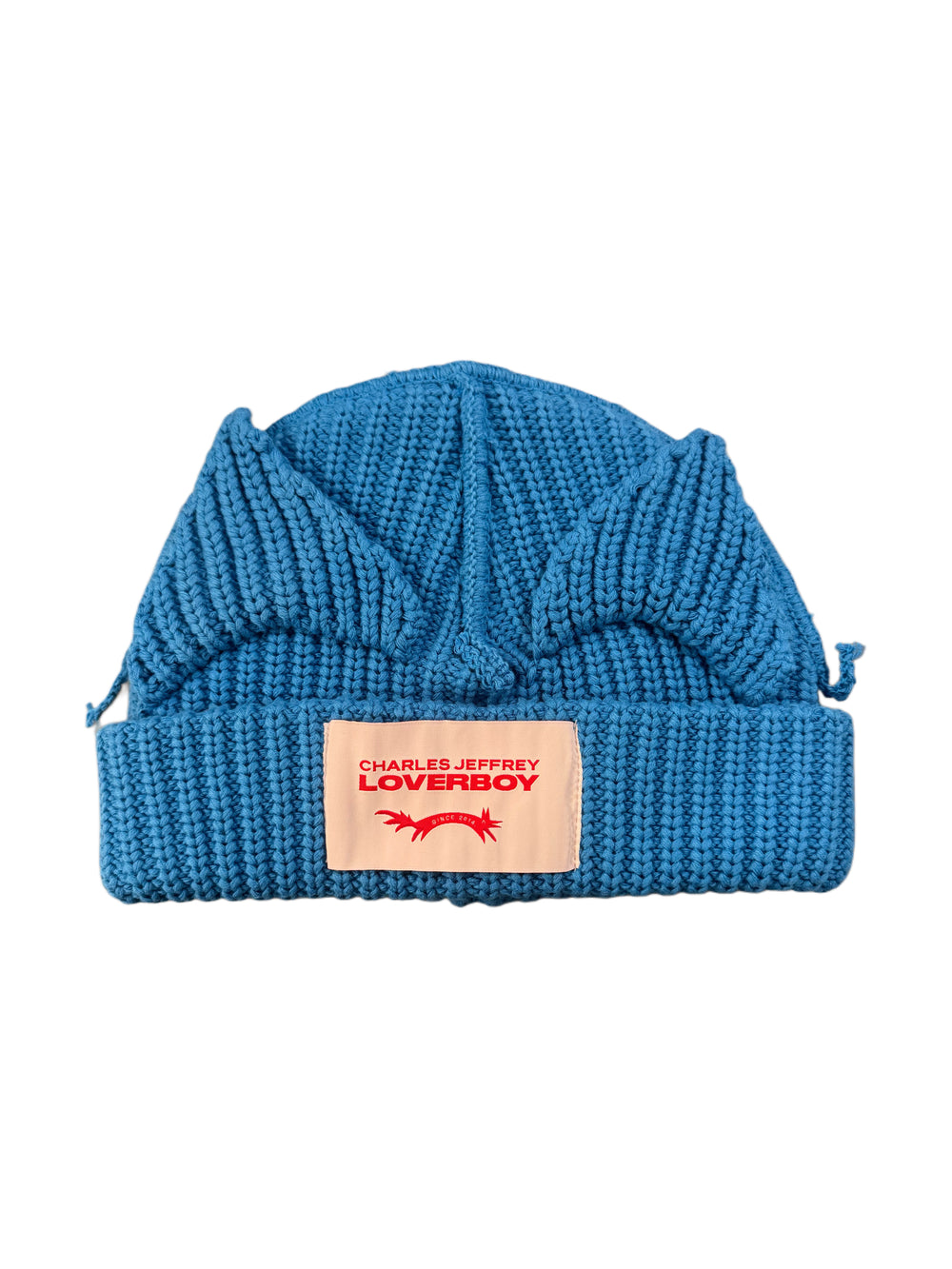 CHARLES JEFFREY LOVERBOY CHUNKY EARS BEANIE BLUE