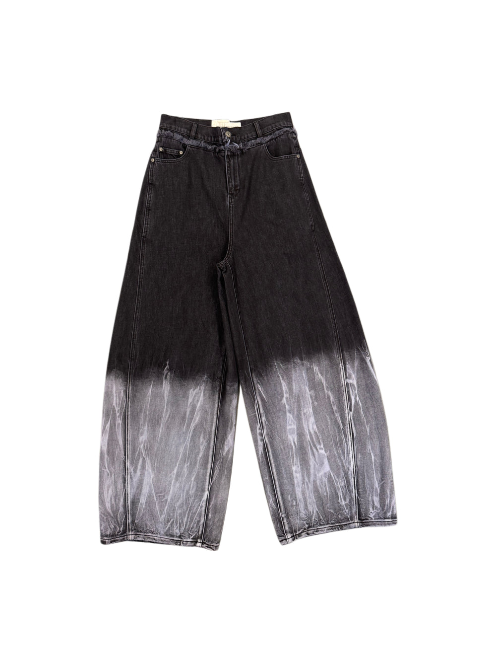 Feng Chen Wang Gradient Tie Dye Denim Trousers Navy Blue