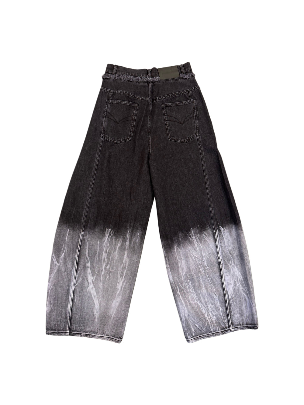Feng Chen Wang Gradient Tie Dye Denim Trousers Navy Blue