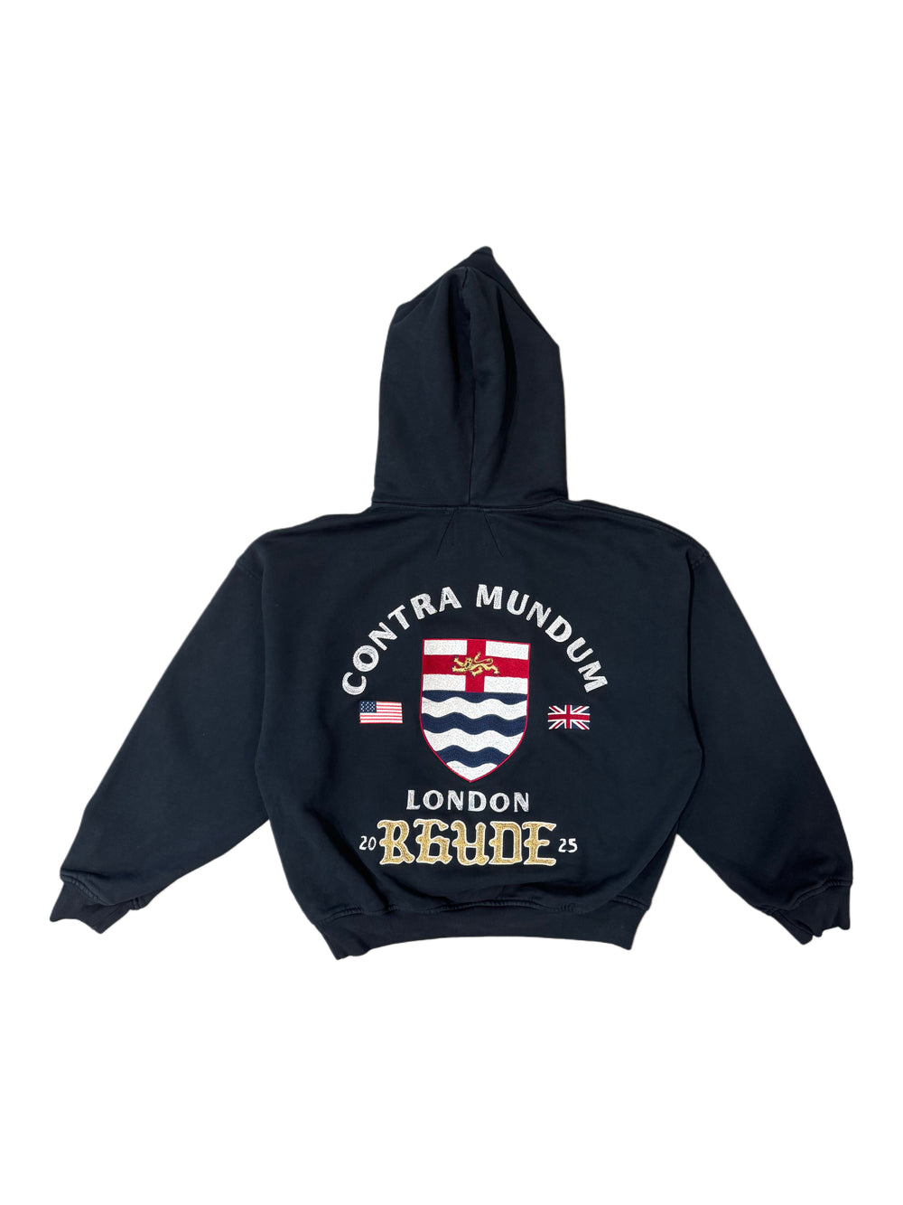 RHUDE LONDON HOUND HOODIE VINTAGE BLACK