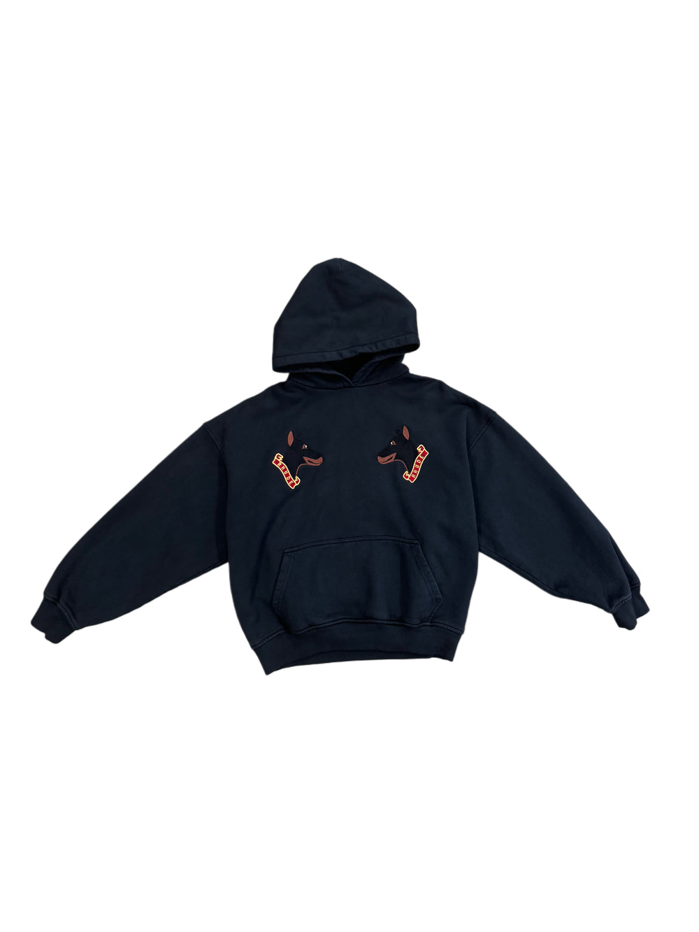 RHUDE LONDON HOUND HOODIE VINTAGE BLACK