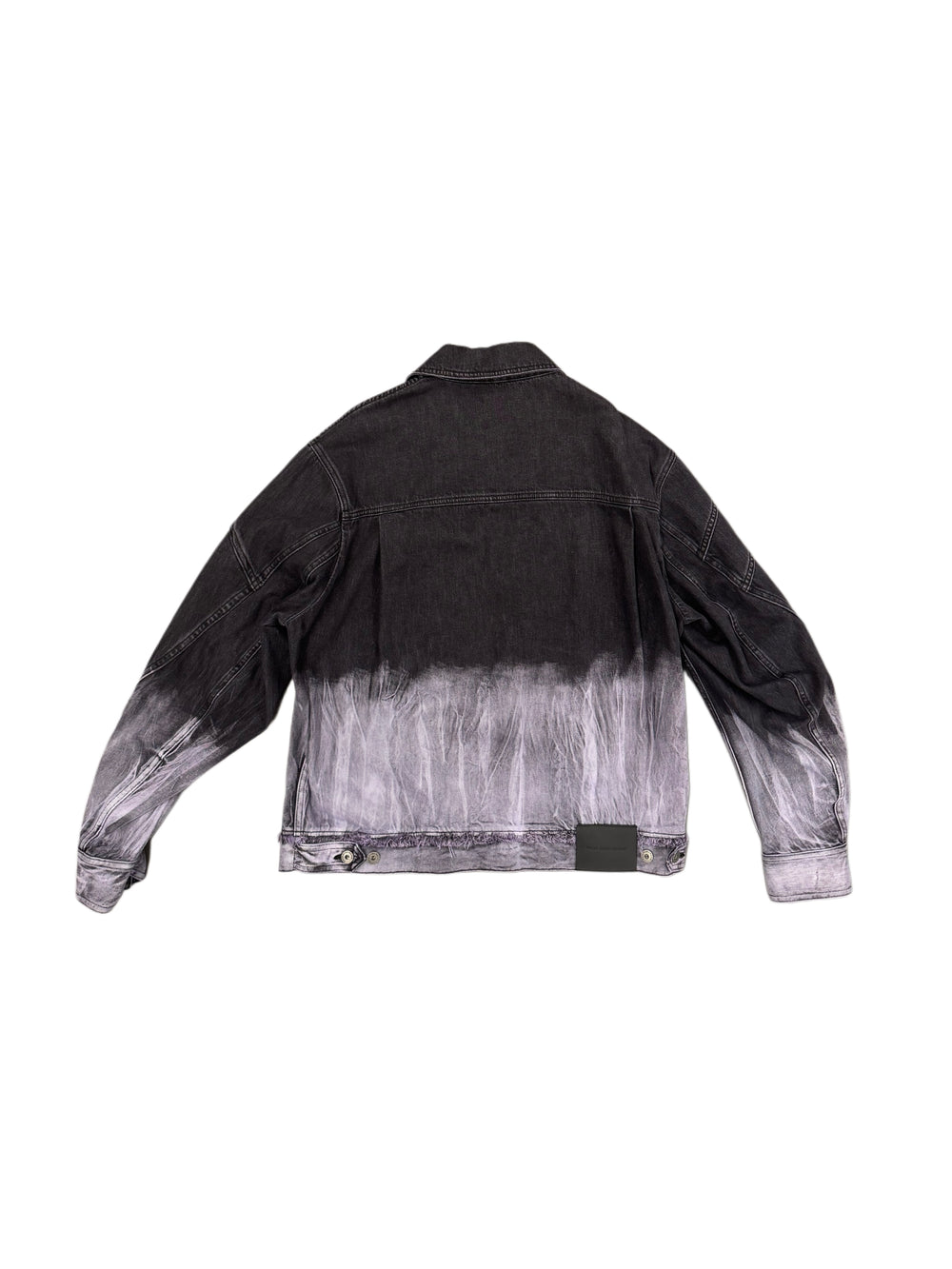 Feng Chen Wang Deconstructed Tie Dye Denim Jacket Black Purple