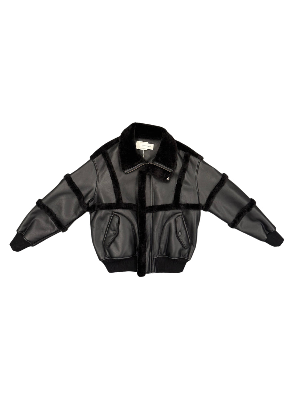 Feng Chen Wang Double Sided Sherpa Jacket Black