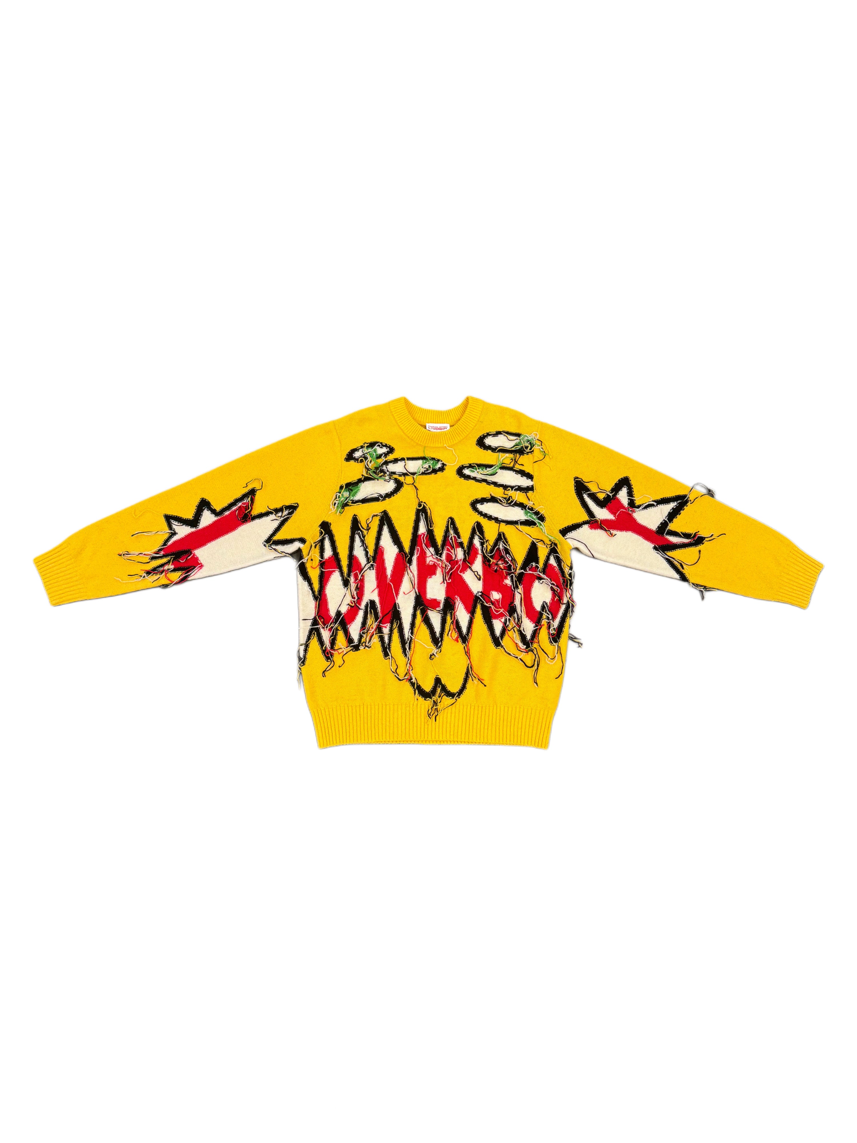 CHARLES JEFFREY LOVERBOY GUDDLE LOVERBOY LOGO JUMPER YELLOW