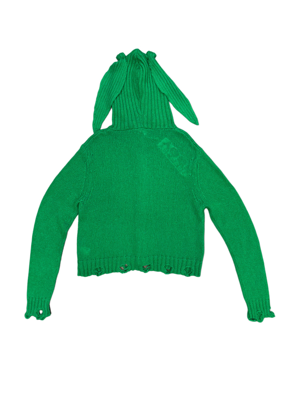 CHARLES JEFFREY LOVERBOY RABBIT BALACLAVA CARDIGAN GREEN