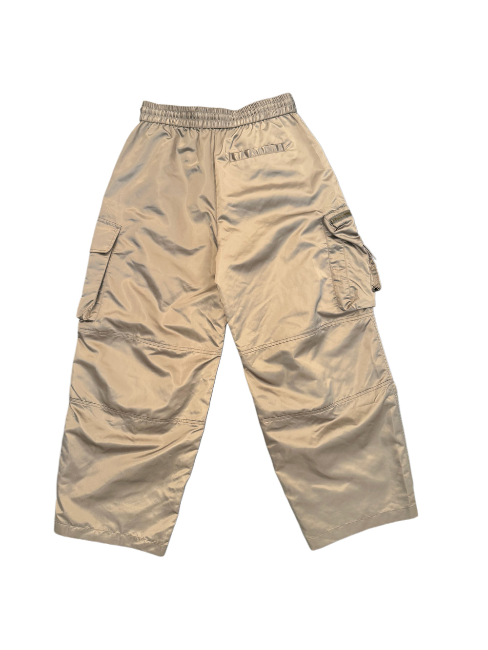 Feng Chen Wang Multipocket Cargo Trousers with Leather Triming Misted Green