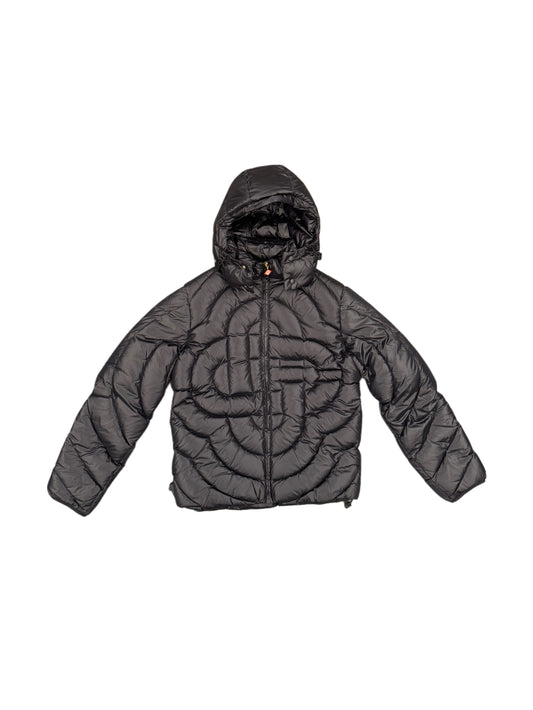 CASABLANCA MENS CC QUILTED PUFFER JACKET BLACK