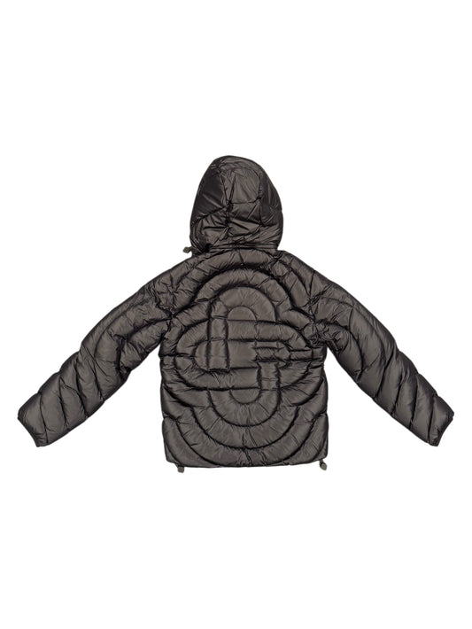 CASABLANCA MENS CC QUILTED PUFFER JACKET BLACK