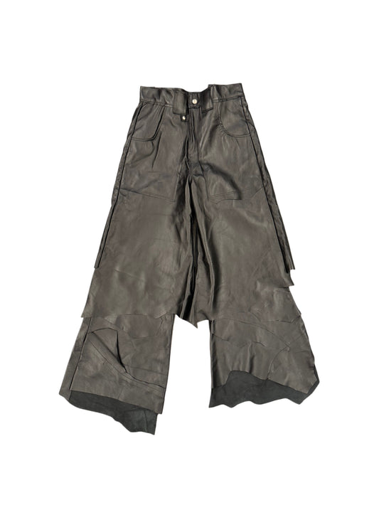 Swampgod 3/4 Fisolo (+) Black Crinkled Laminated Leather