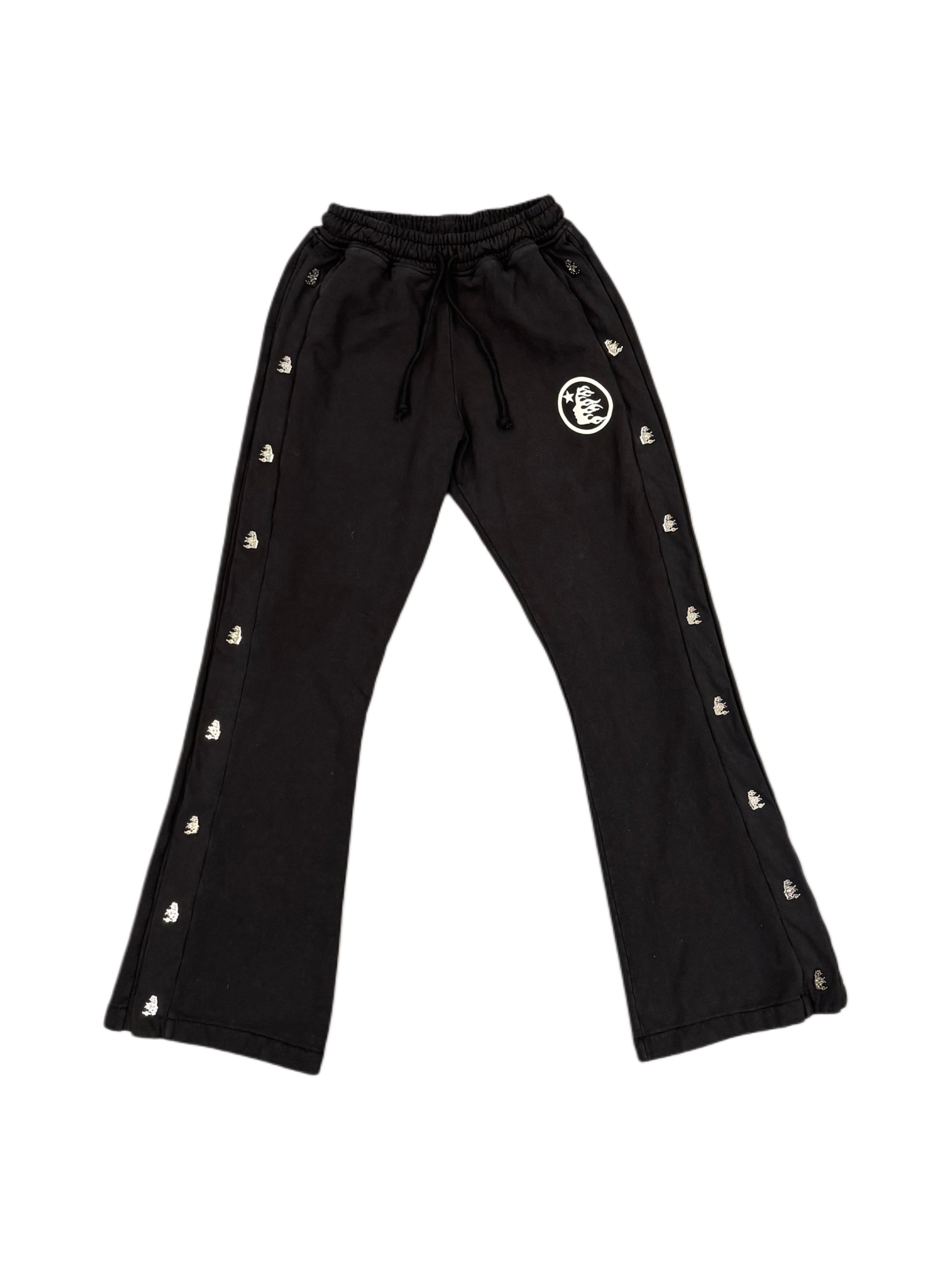 HELLSTAR MIRROR FACE SWEATPANTS BLACK