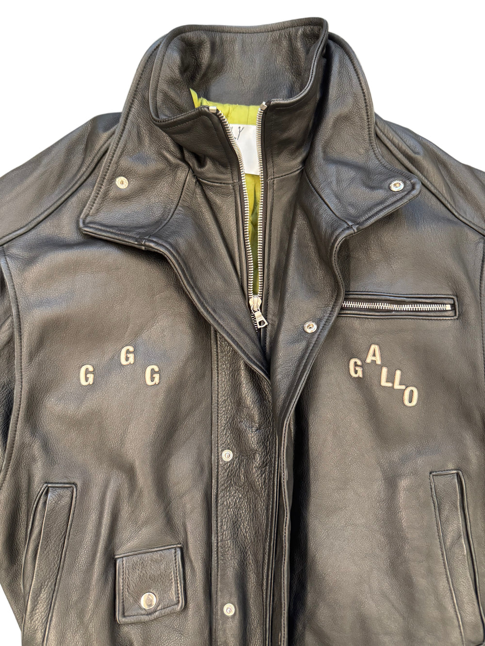 Paly The Commission Leather Bomber Jacket Black