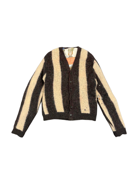 Masato Kawajo Mohair Cardigan with Hermes Lining