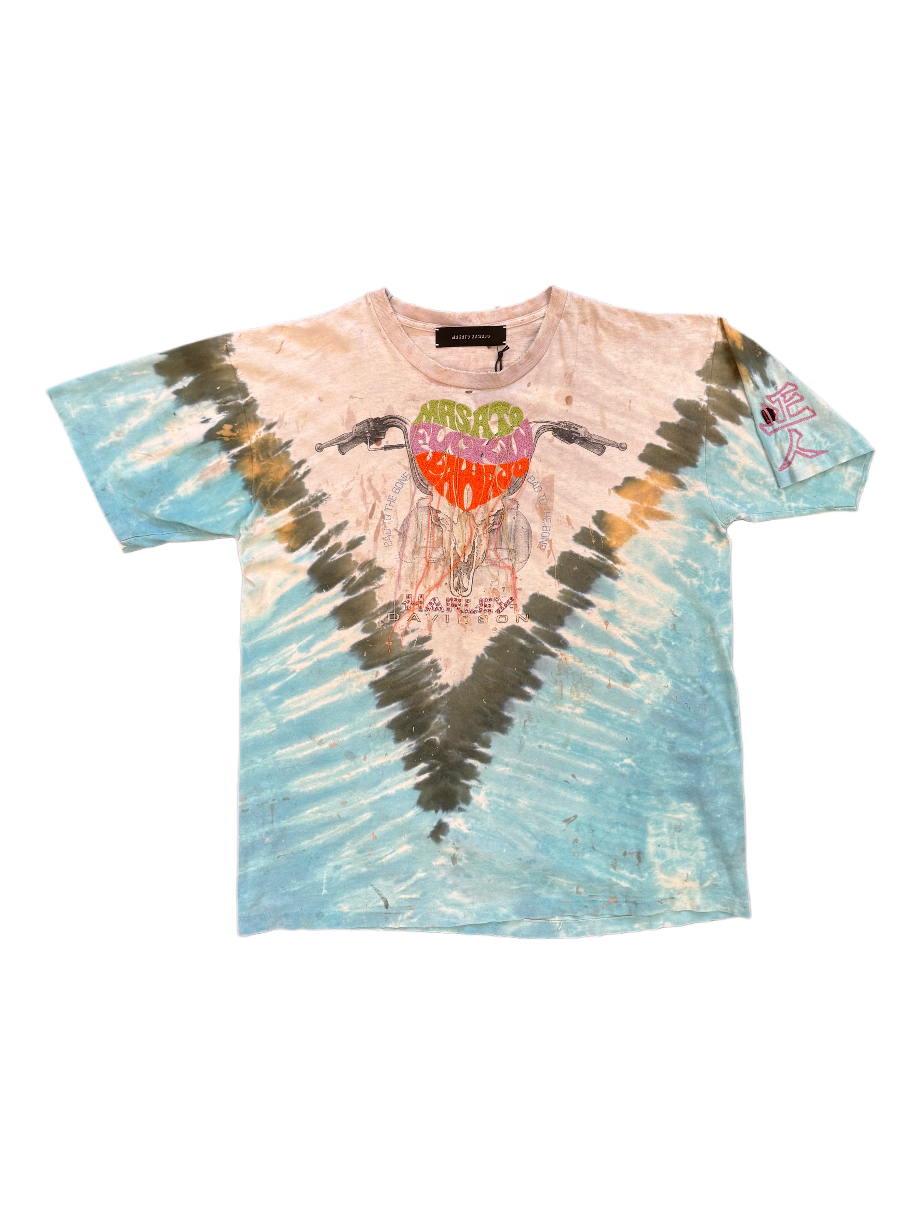 Masato Kawajo HD Blue Green Tie Dye Tees