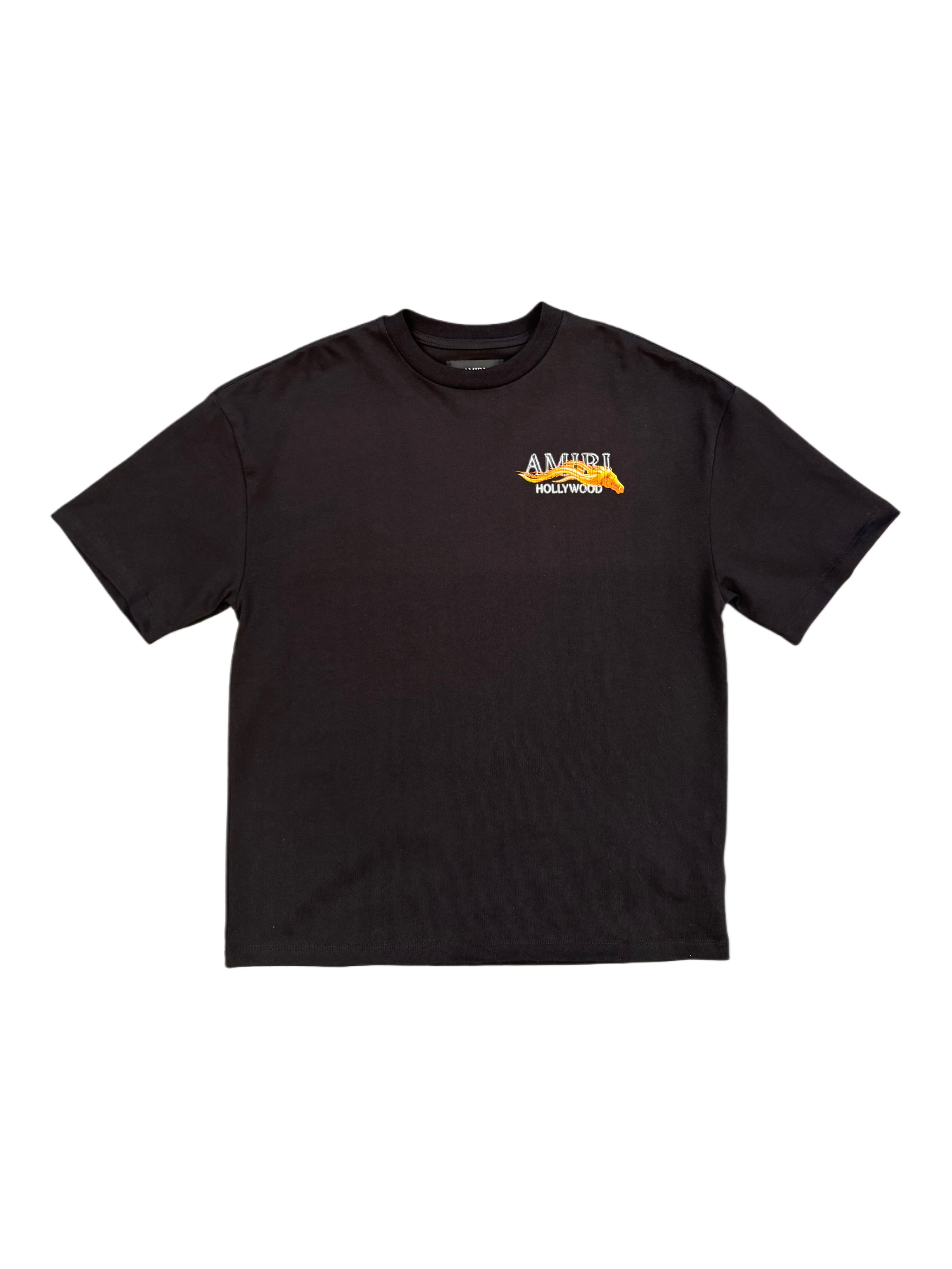 AMIRI HOLLYWOOD HORSE OS TEE BLACK