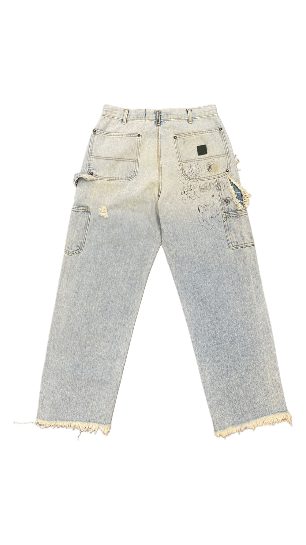 Paly Busted Dbl Knee Jean Denim